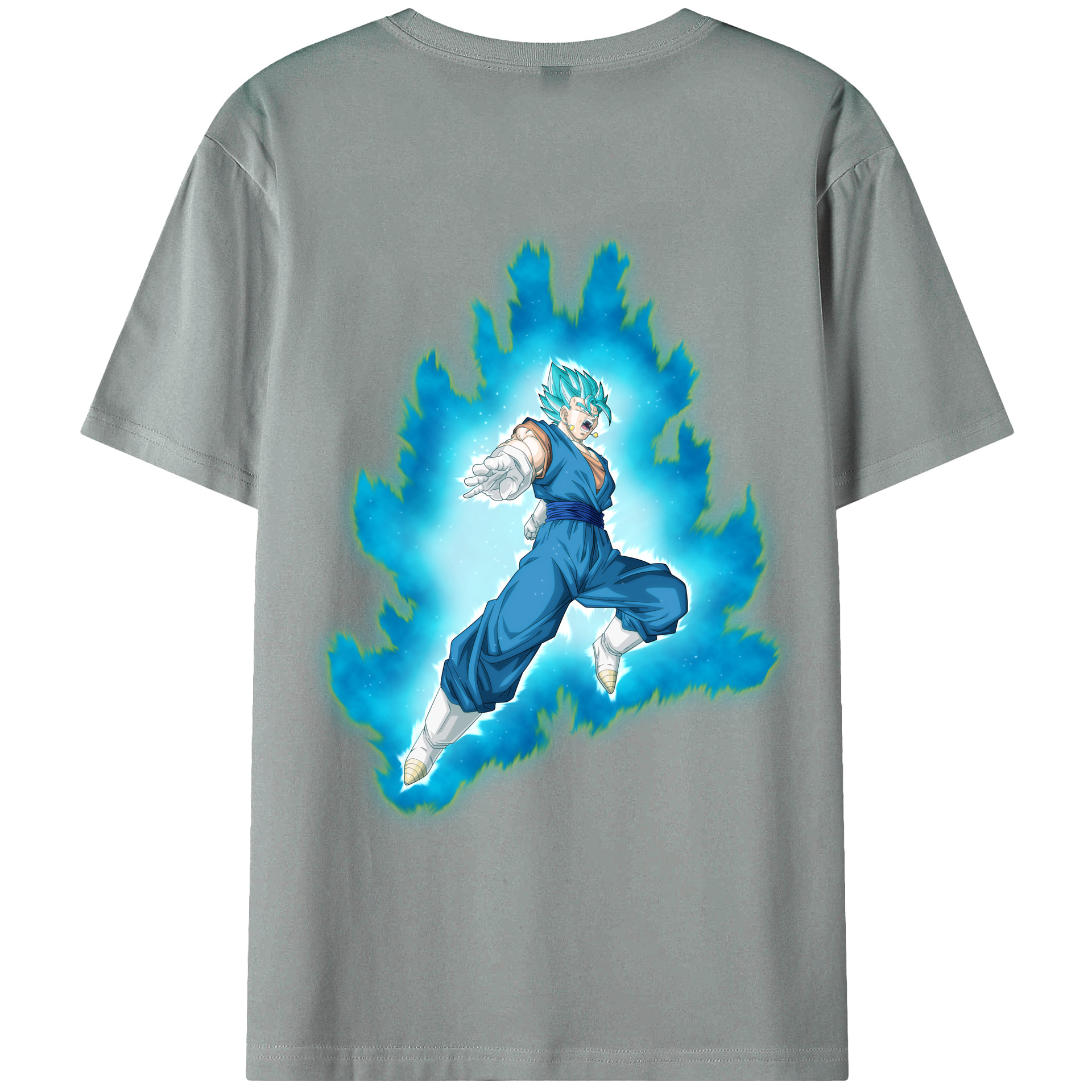 （画像用） ドラゴンボール ベジット DRAGON BALL Vegetto 綿100％ メンズ半袖Tシャツ（バックプリント） 通気性